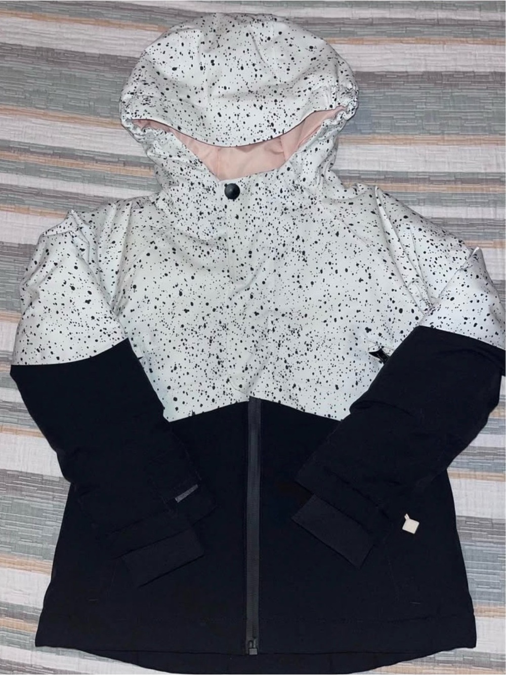 All in Motion Kids Black & White Hooded Winter Jacket